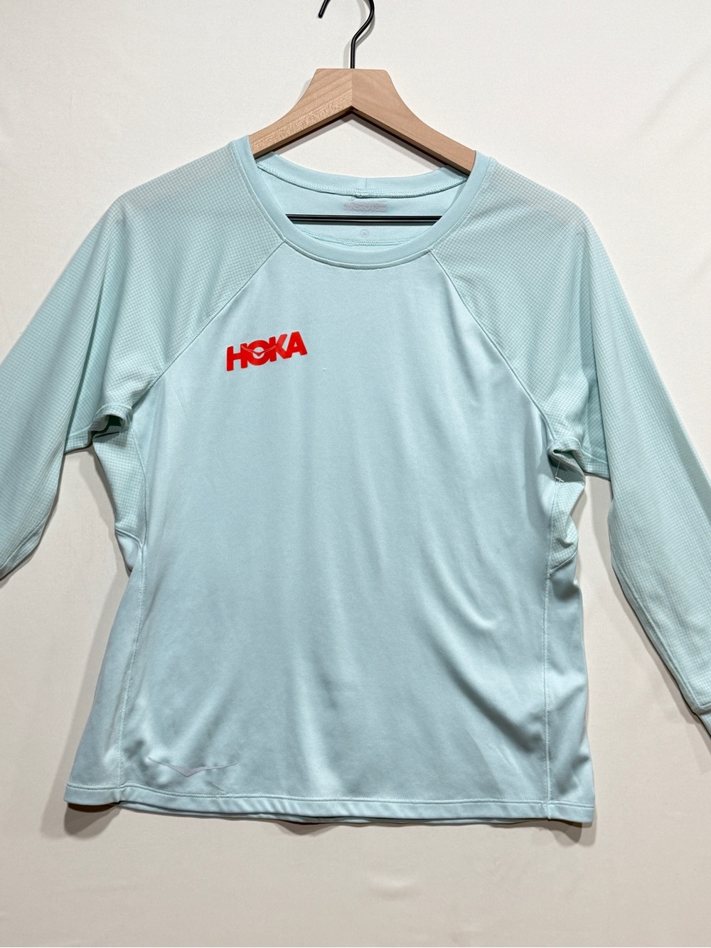 HOKA One One Performance Long Sleeve Running Top Light Blue M